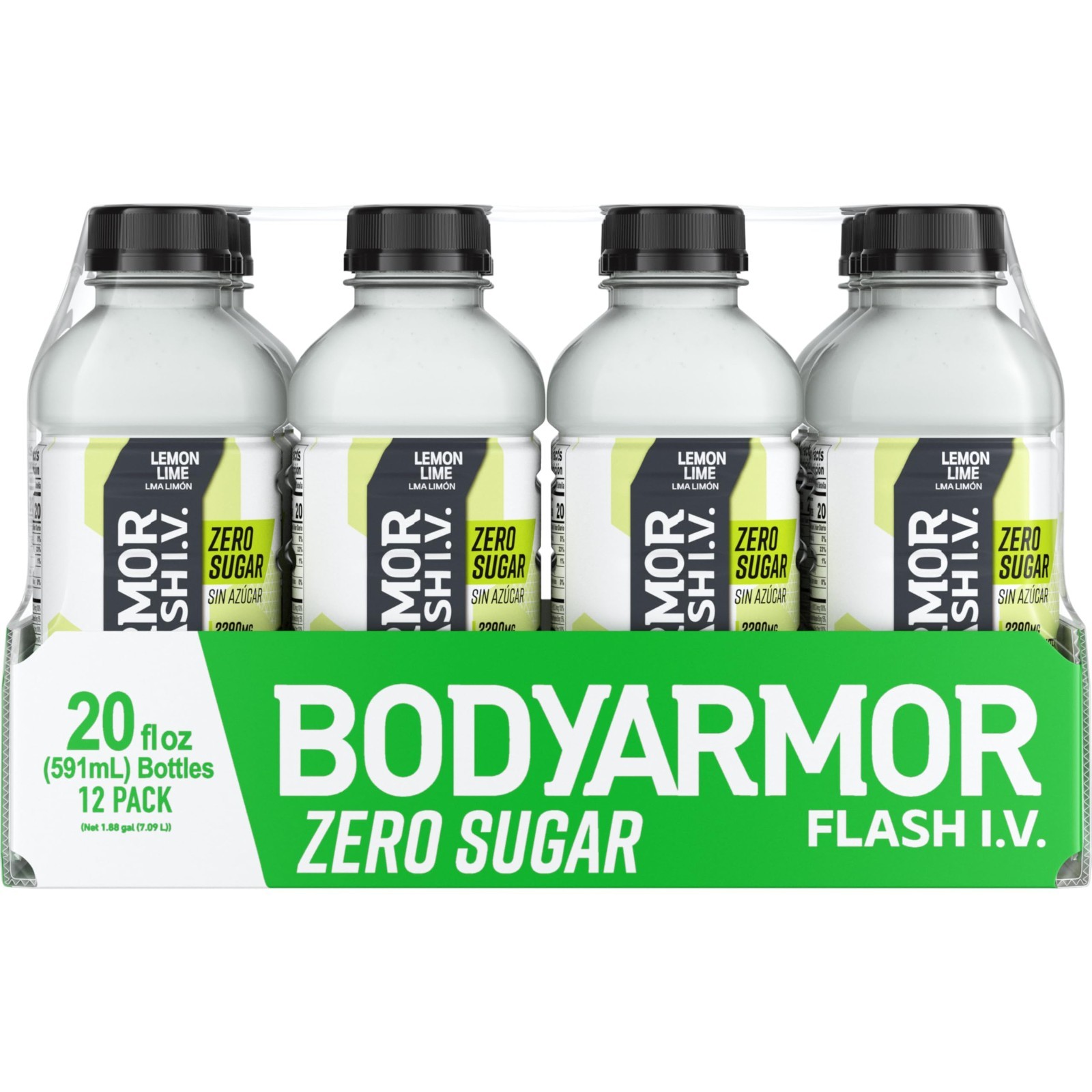 Zero Sugar Electrolyte Drink, Lemon Lime Hydration Beverage, 20 Fl Oz, Pack of 1