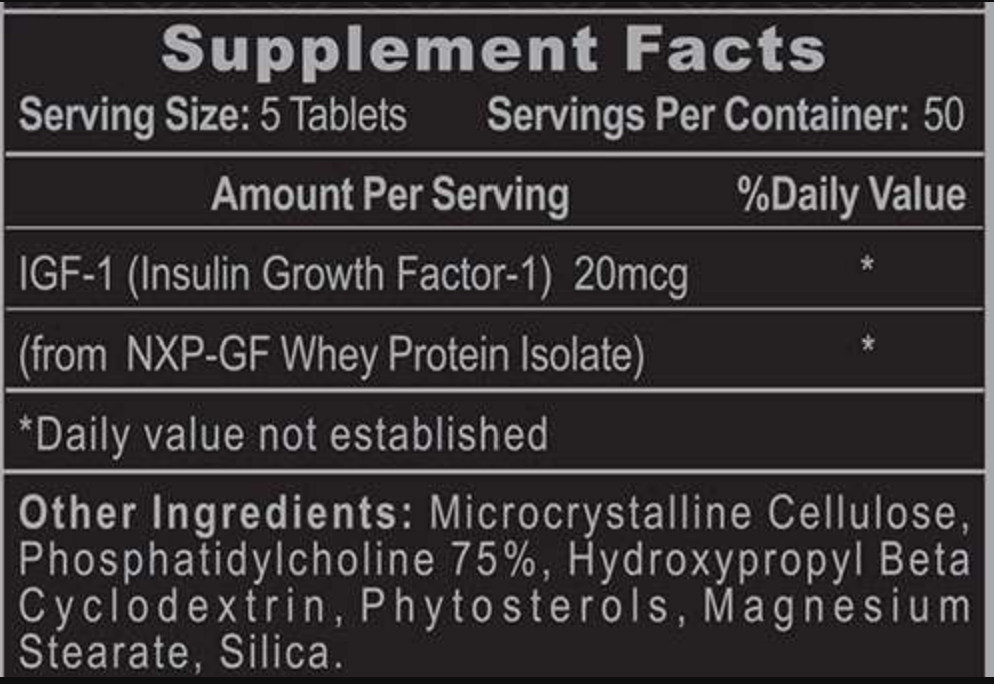 Hi-Tech Pharmaceuticals PRO IGF-1 250 Tablets Build Muscle & Improve Recovery