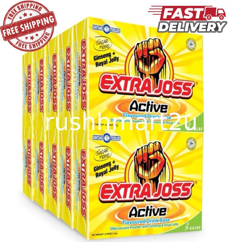 EXTRA JOSS Active Flavor 40 Box (240 Sachets) Energy Drink Powder EXPRESS SHIP