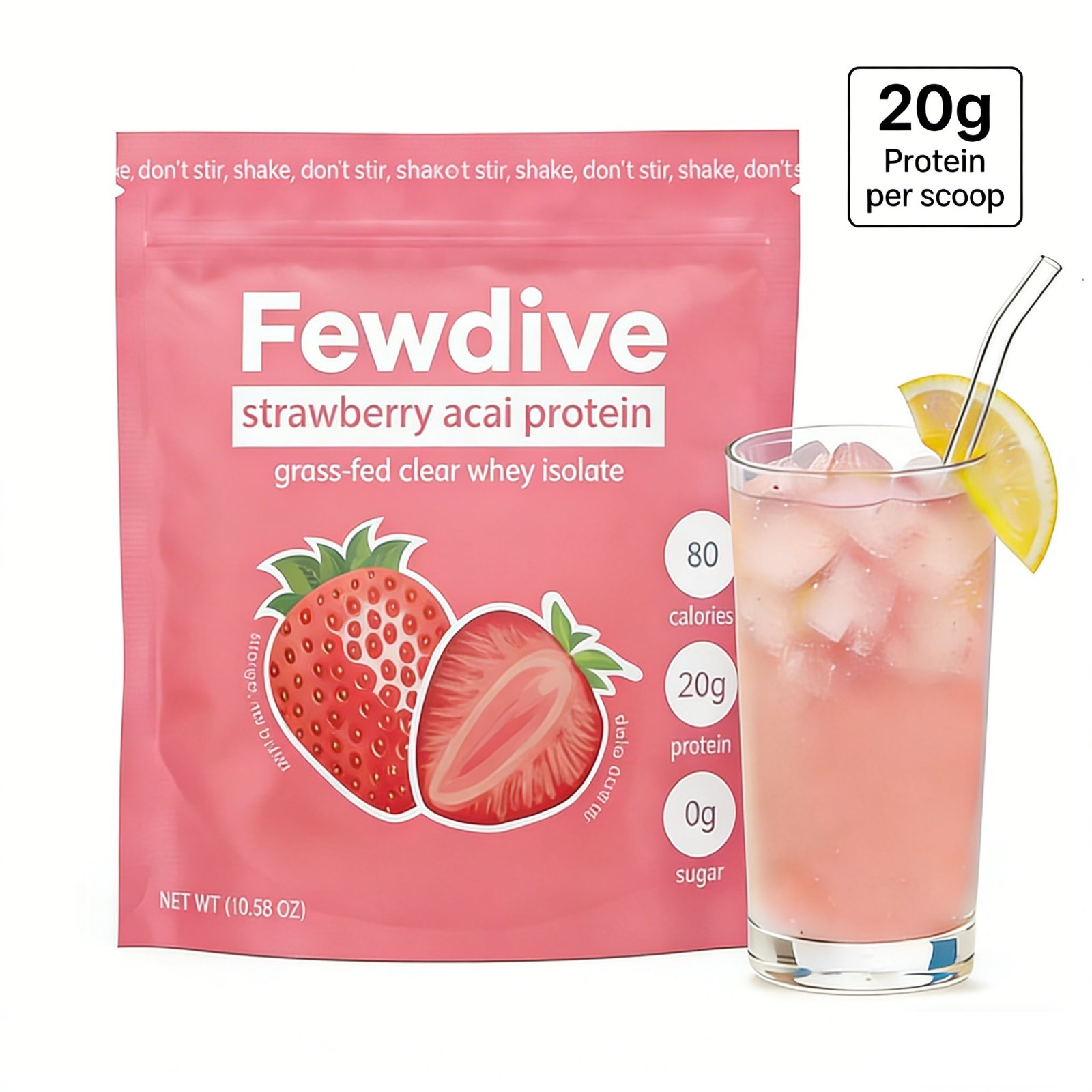Clear Whey Isolate Protein Power + CollagenProtein Blend I Grass Fed Protein