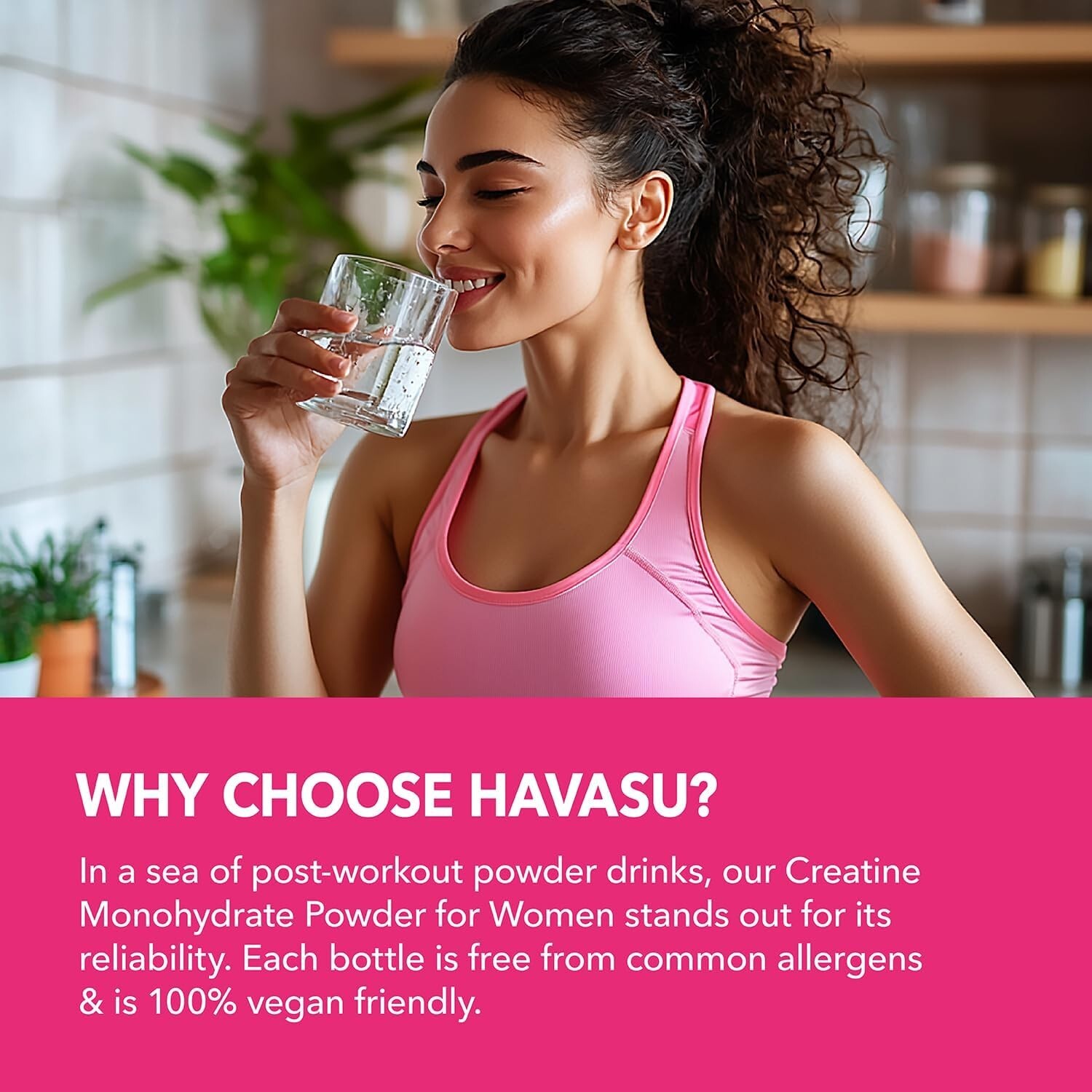 Micronized Creatine Monohydrate for Women Easy-to-Mix Post-Workout Recovery 300g