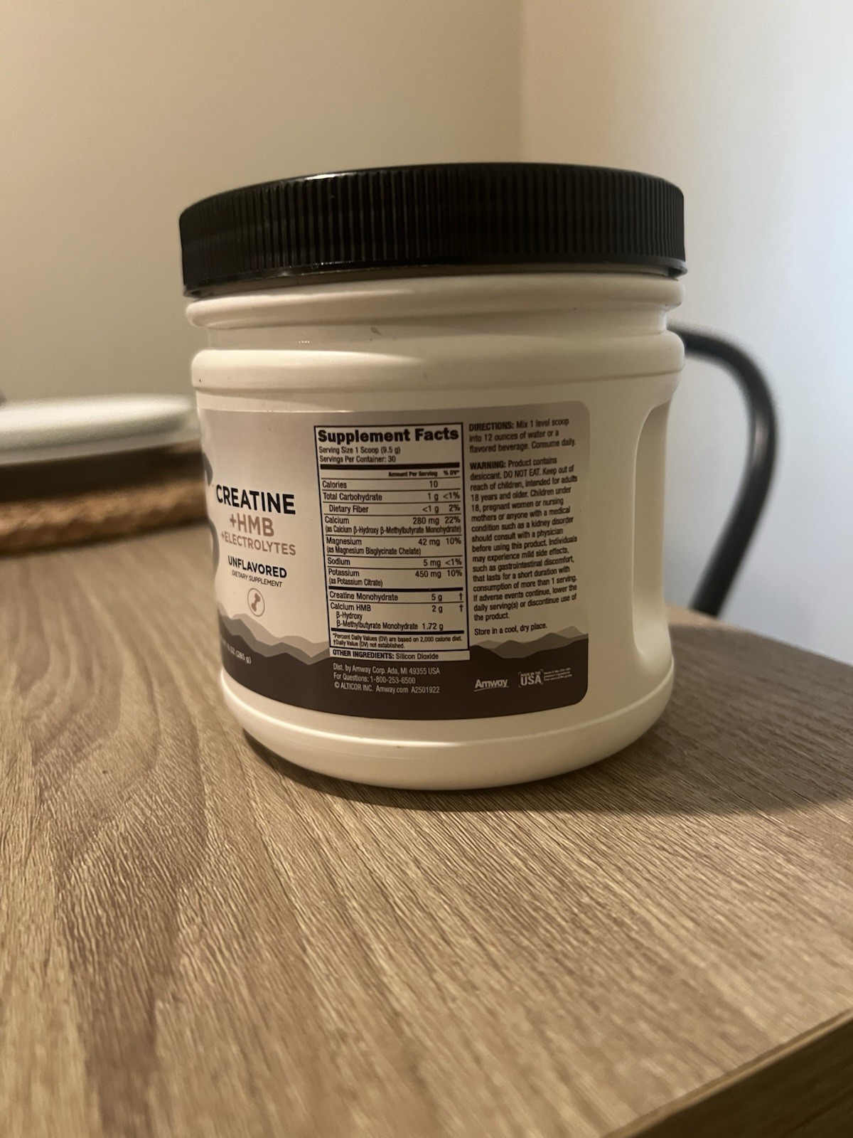 XS Creatine Monohydrate + Calcium HMB Electrolytes Unflavored Powder 10 oz