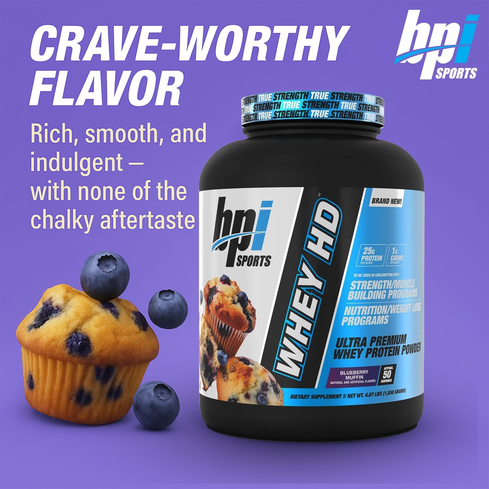 BPI Sports Whey HD Ultra Premium Protein Powder Isolate Workout Whey Protein