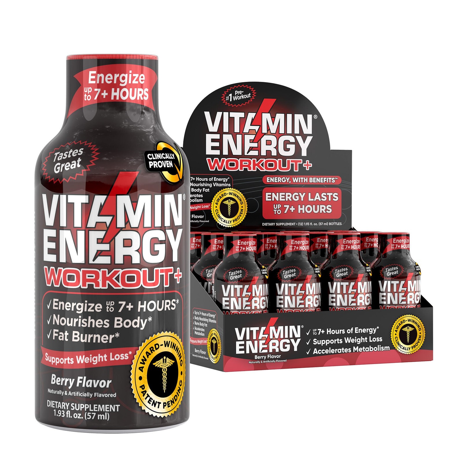 Workout+ – Berry – 1.93oz. (12 Pack)