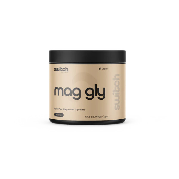 New Switch Nutrition Mag Gly 90 Capsules 100% Pure Magnesium Glycinate