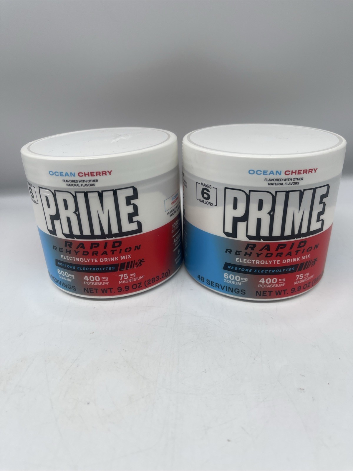 2 PRIME Rapid Rehydration Electrolyte Drink Mix Ocean Cherry 9.9 oz/283g Ex 3/28