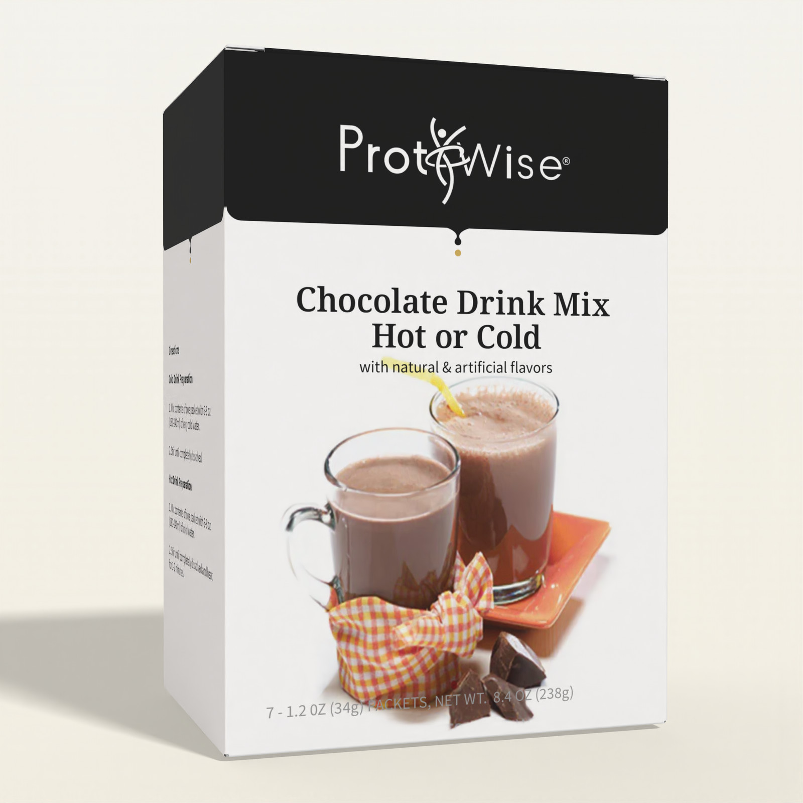 ProtiWise 18g Protein Ideal Chocolate Meal Drink Low Carb Low Calorie KETO 7ct