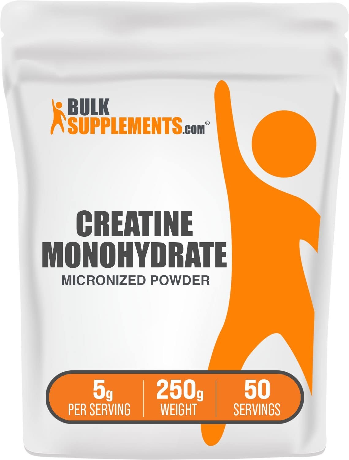 Micronized Creatine Monohydrate Powder – Unflavored, Gluten Free, 5g per Serving
