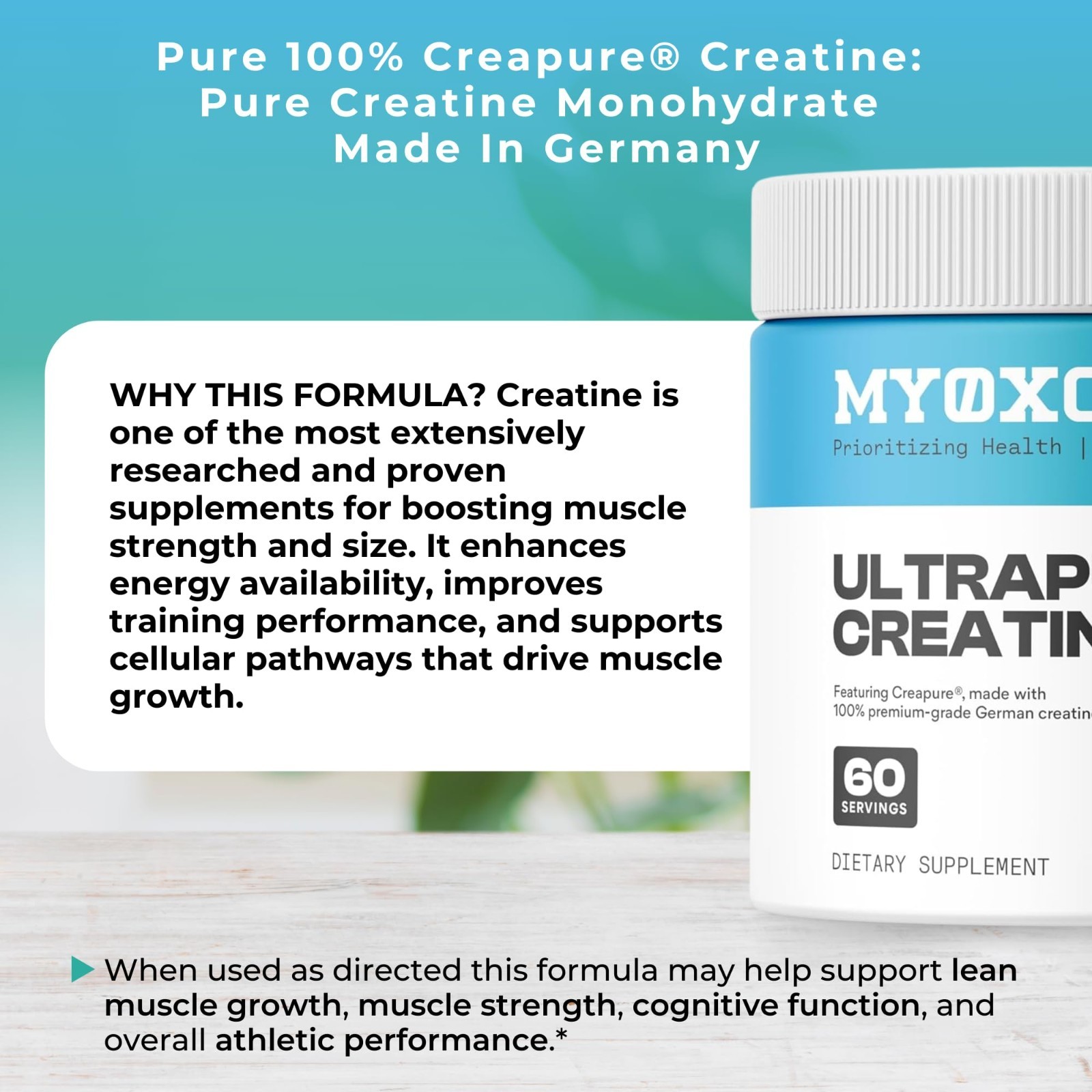 Creatine Monohydrate Powder | Supports Muscle Strength, Lean Mass & Cognition |