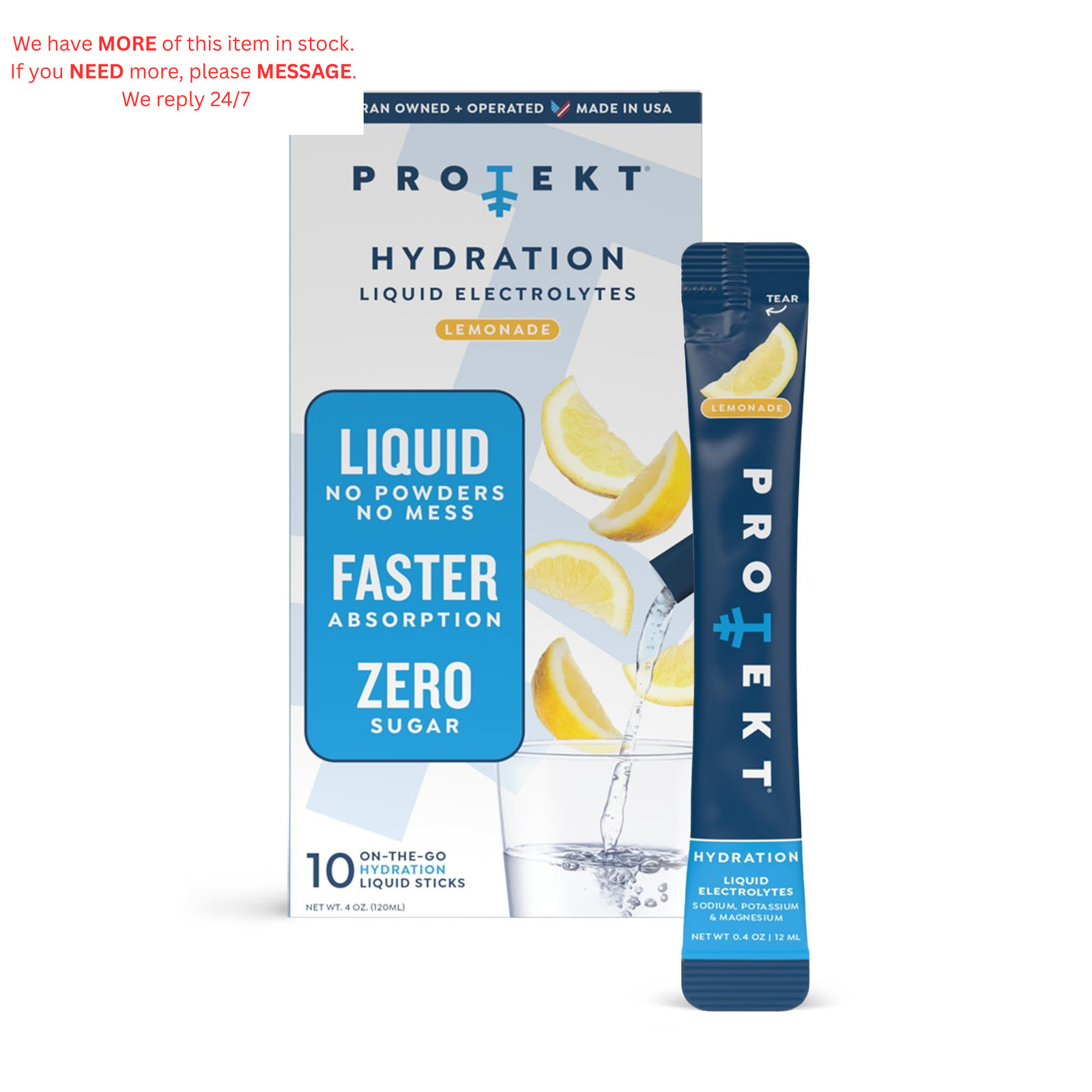Electrolyte Packets for Recovery & Hydration | 0.4 Fl Oz (Pack of 10)