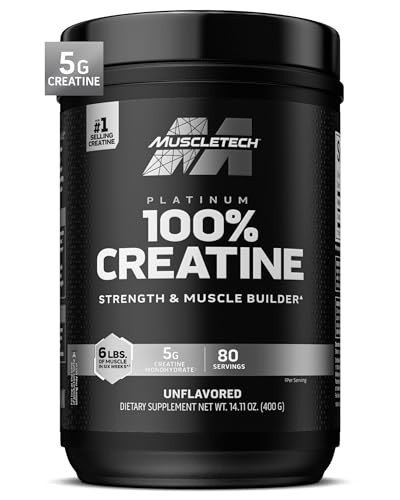 Muscletech Creatine Monohydrate Powder, Platinum Pure – Unflavored Micronized Cr