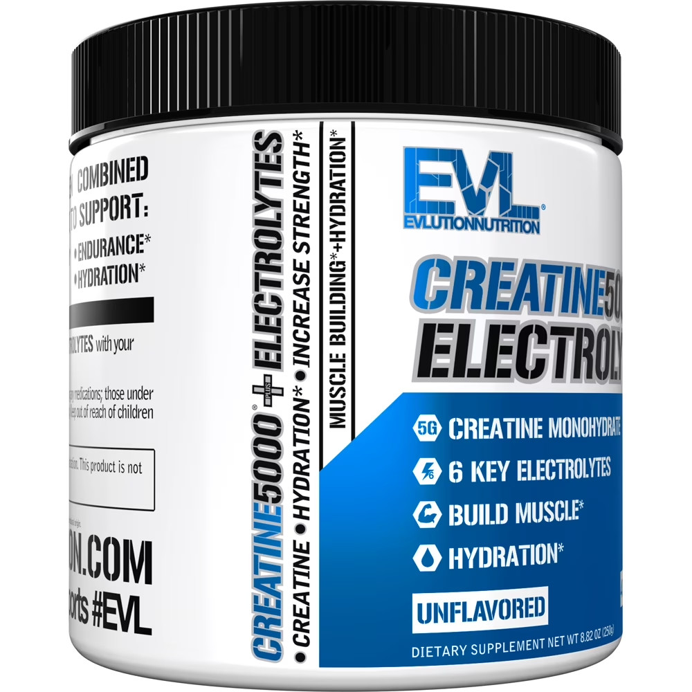 Evlution Nutrition Creatine 5000 + Electrolytes – Supports Faster Recovery, Lean