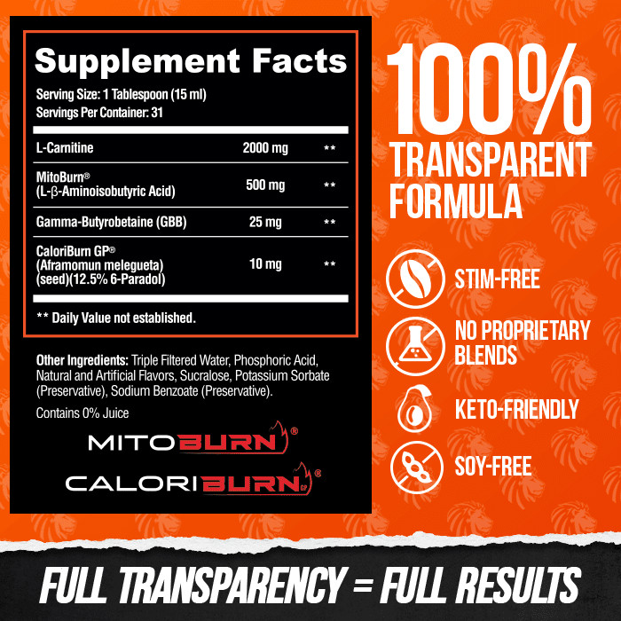 Alpha Lion Burn2O Stim-Free Liquid Thermogenic Grapezilla