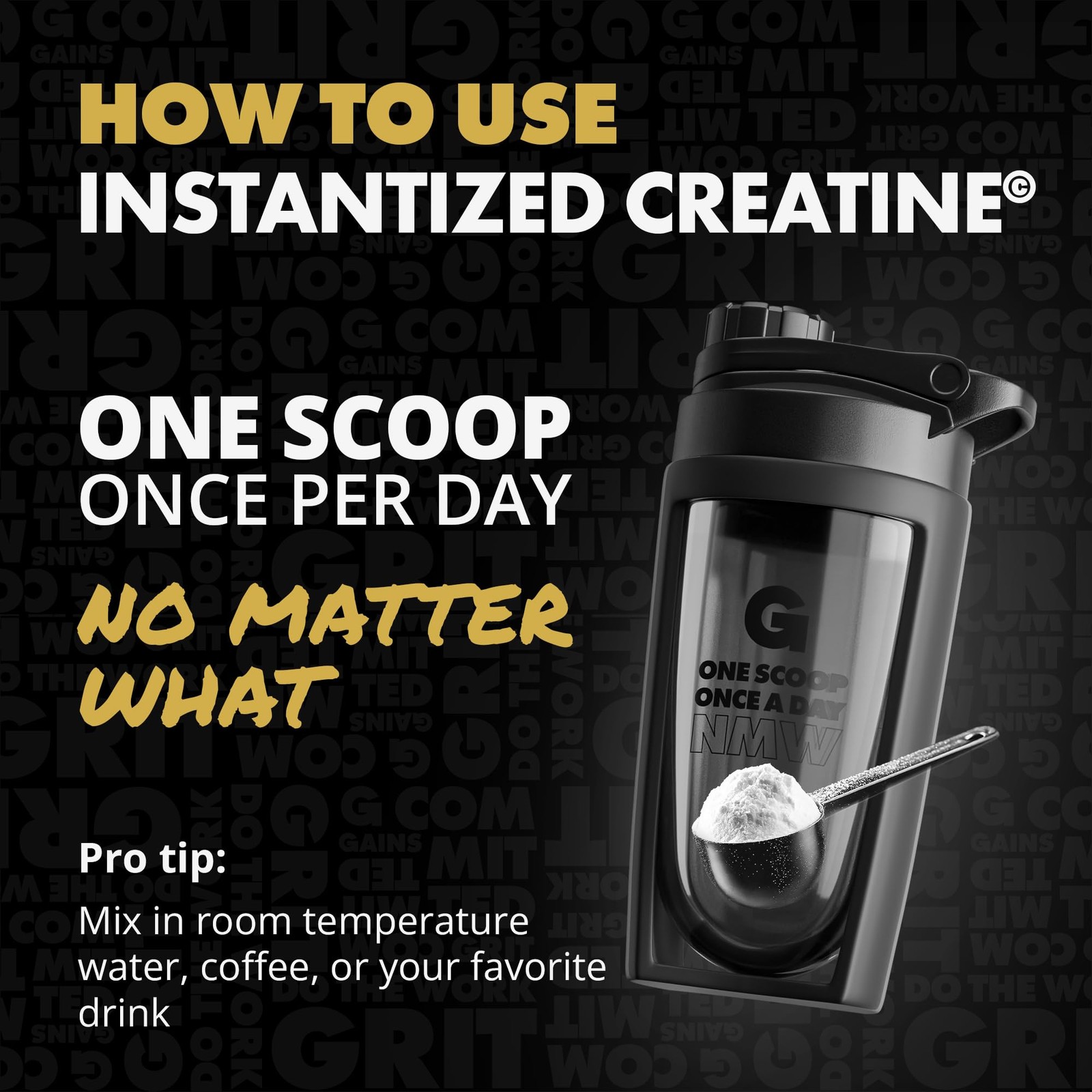 Gains in Bulk Instantized Creatine Monohydrate for Women and Men Soluble Crea…