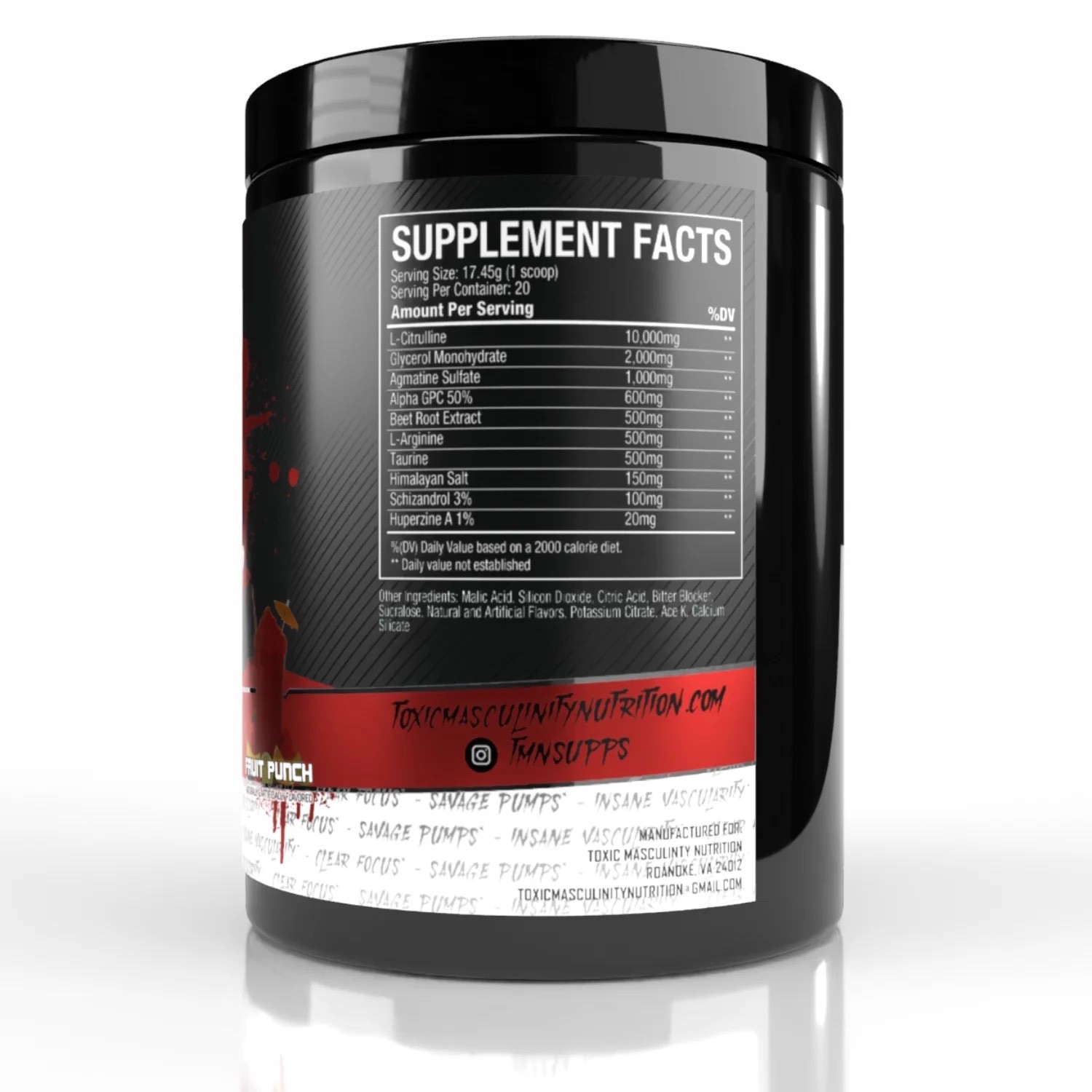 BUNDLE of 3 TOXIC MASCULINITY NUTRITION HIgh Stim Pre-Workouts & Non Stim Pump