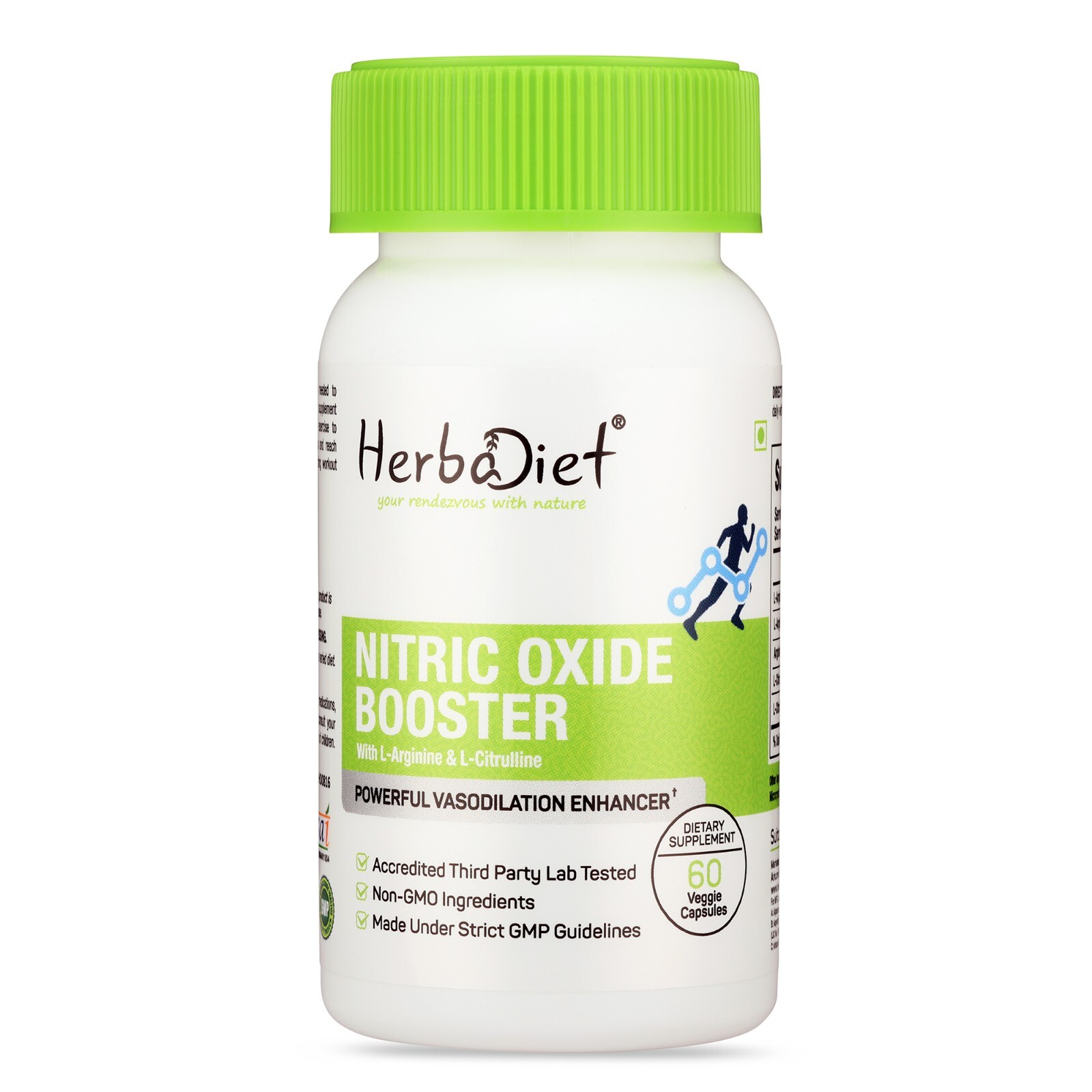 Nitric Oxide Booster Supplement L-Arginine L-Citrulline 1500mg Blood Flow Suppor