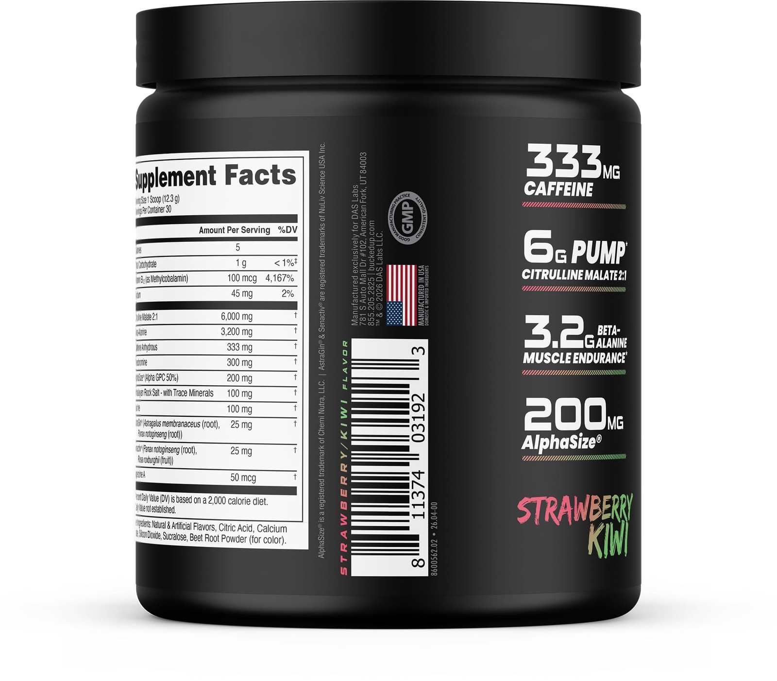 Bucked Up – Woke – HIGH STIM Pre Workout – Best Tasting – Focus Nootropic, Pu…