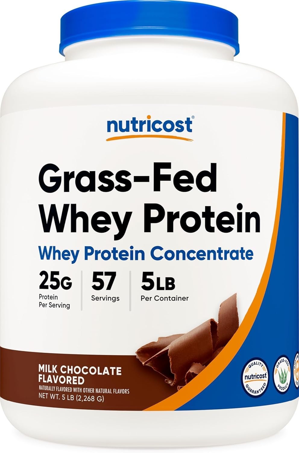 Nutricost Grass-Fed Whey Protein Concentrate 5LBS – Multi Flavor