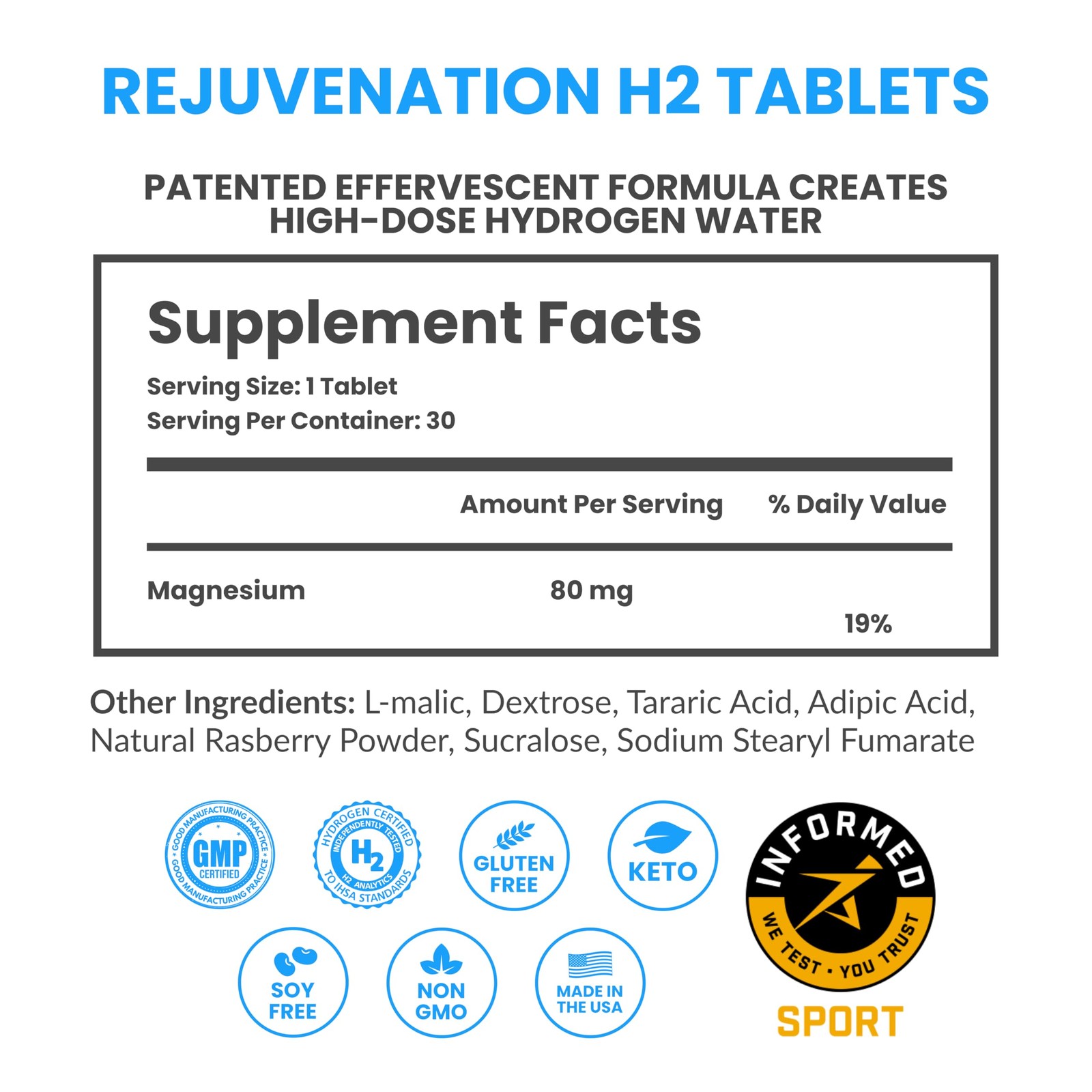 DRINK HRW Rejuvenation Molecular Hydrogen Water Tablets 12 ppm H2 – Hydrogen …