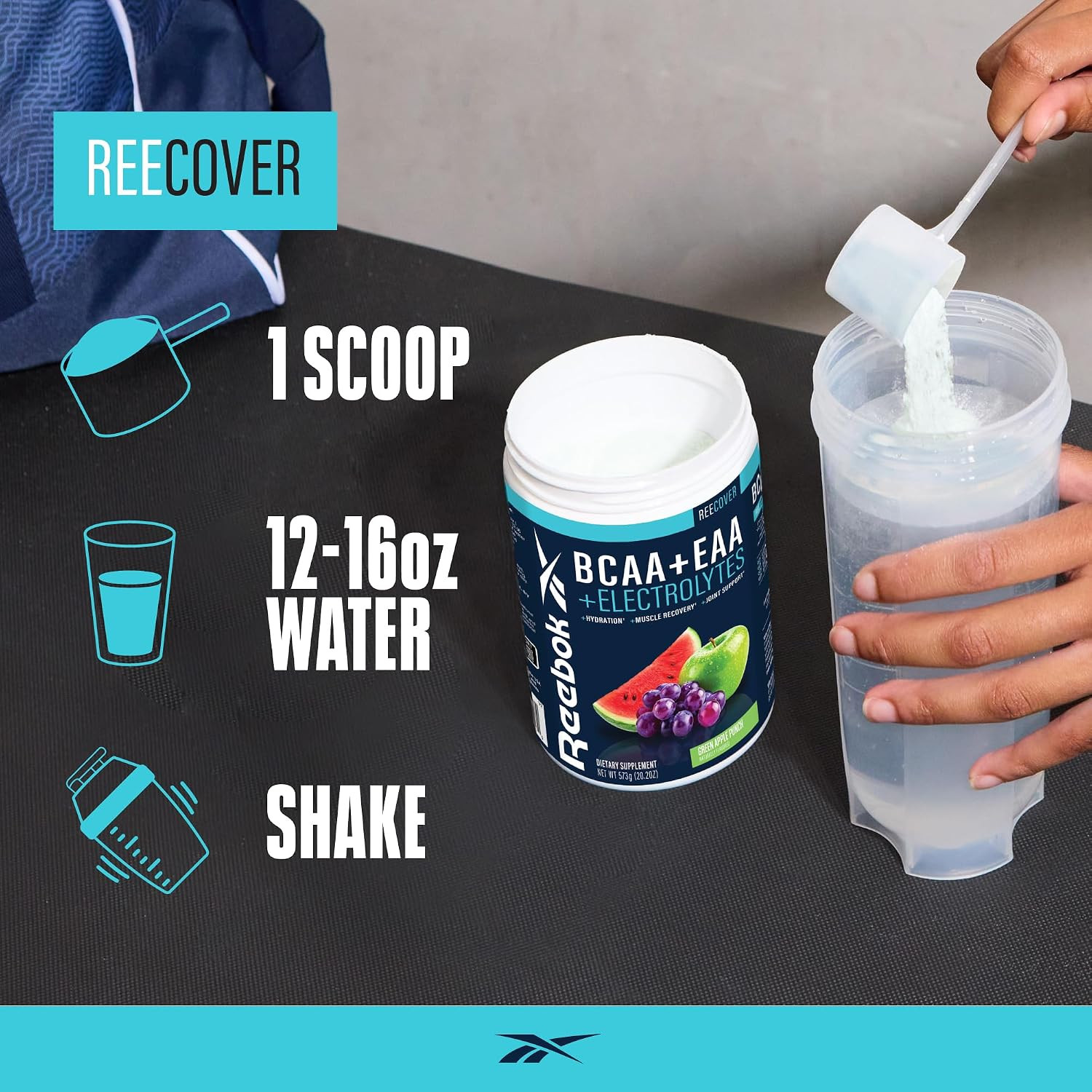 Reecover Amino Acids + Electrolytes | 8G Eaas, 5G Bcaas, Hydration Matrix | Musc