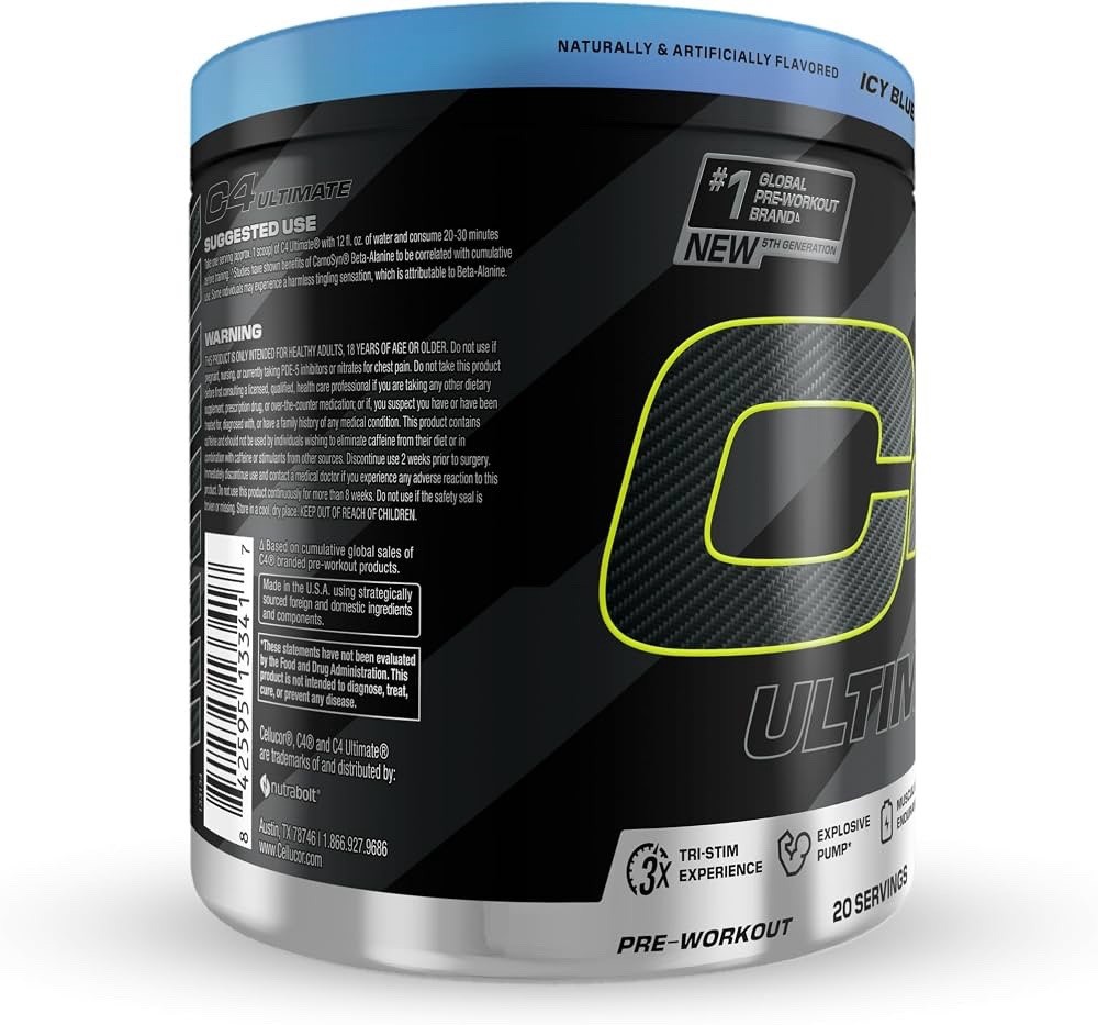Cellucor C4 Ultimate Pre Workout Powder – Sugar Free Energy Supplement – Sealed