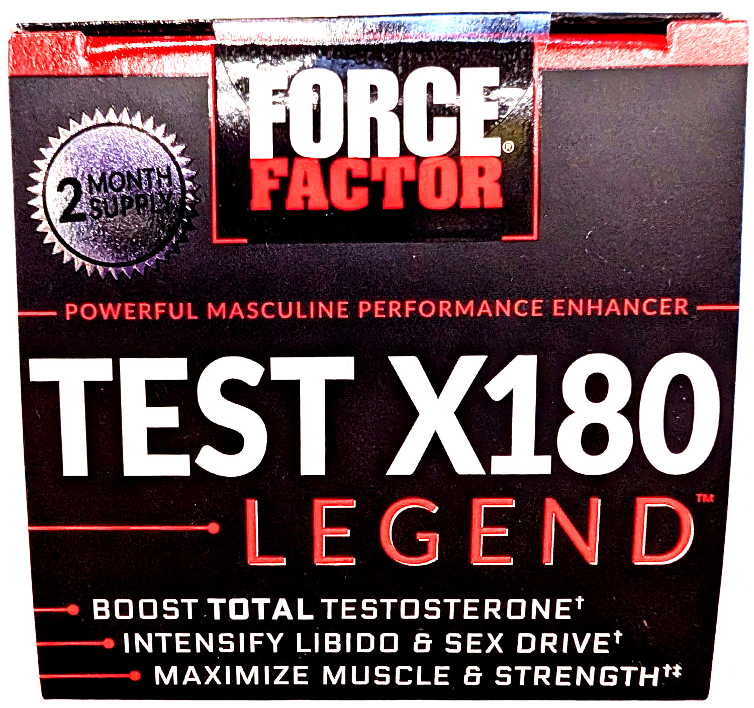 Force Factor Test X180 Legend Testosterone Booster Capsules 120 Count EXP 03/29