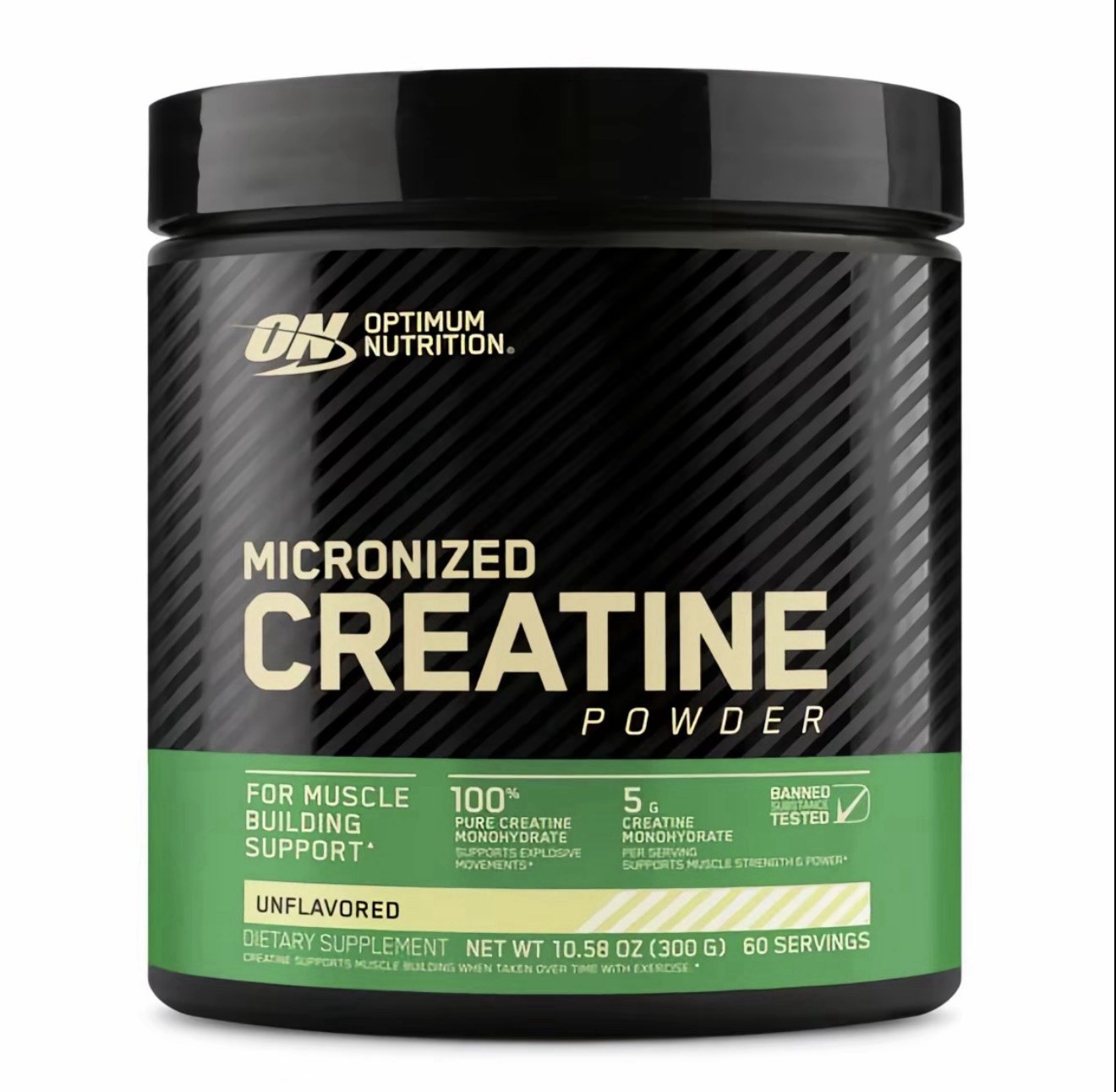Optimum Nutrition, Micronized Creatine Powder, Unflavored, (300 g) 60 servings