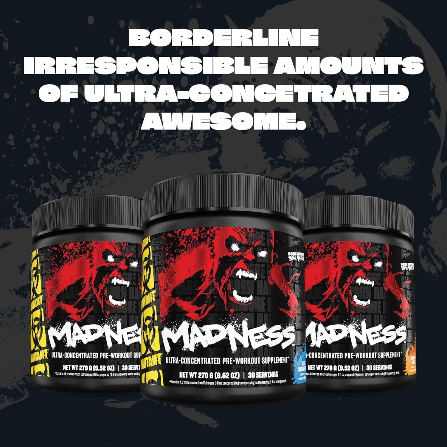 Fit Foods Mutant Madness Fruit Punch 270 g / 9.52 oz Each (Pack of 4)