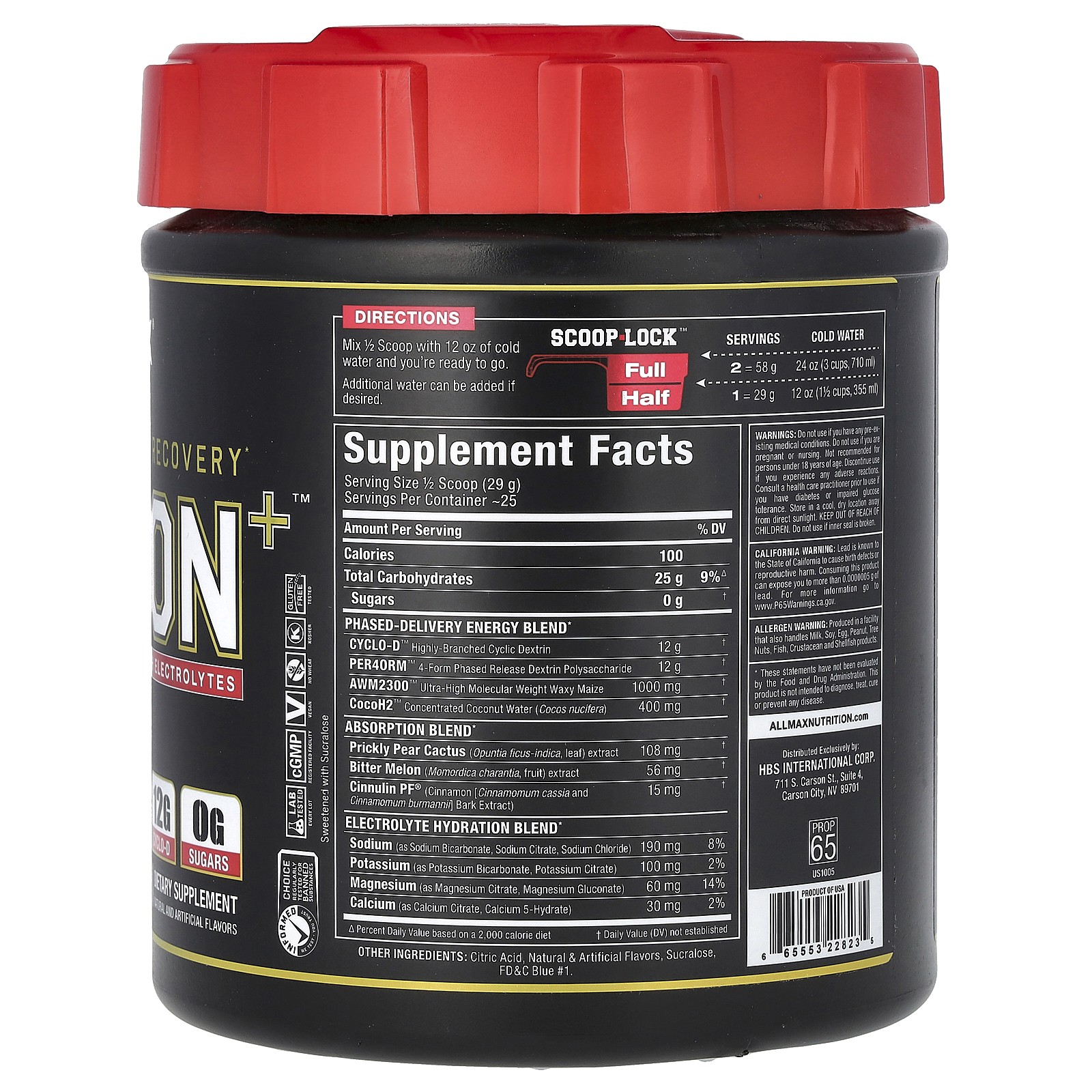 CARBION+™ With Electrolytes, Blue Ice, 25.6 oz (725 g)