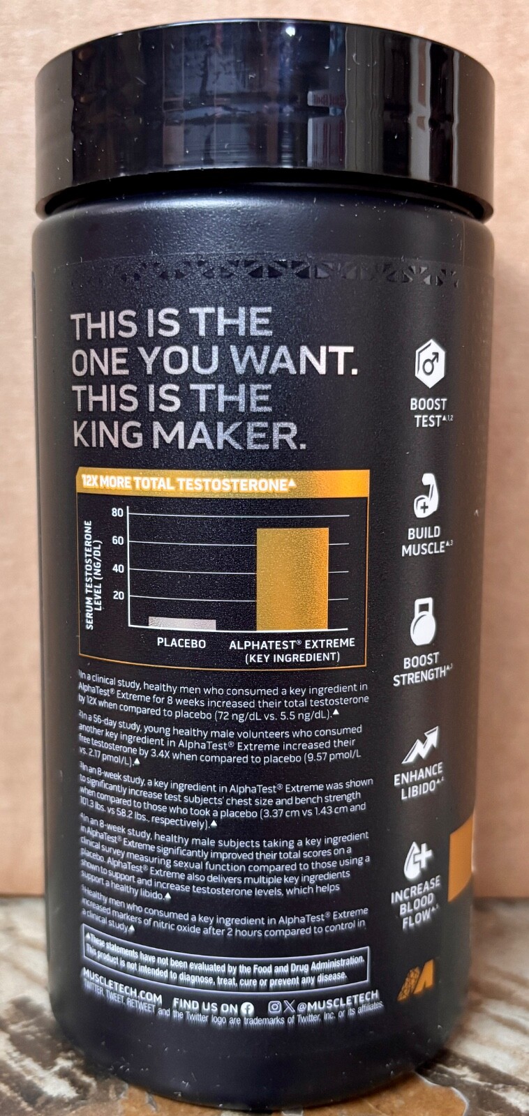 MUSCLETECH ALPHA TEST EXTREME | 150 CT | EXP 08/27