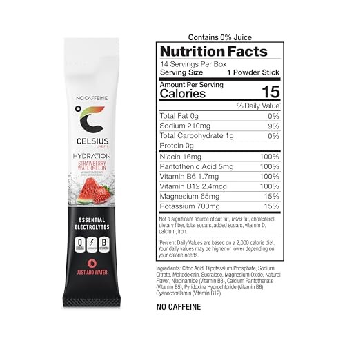 Hydration Sugar Free Electrolyte Hydration Pack of 14 Strawberry Watermelon