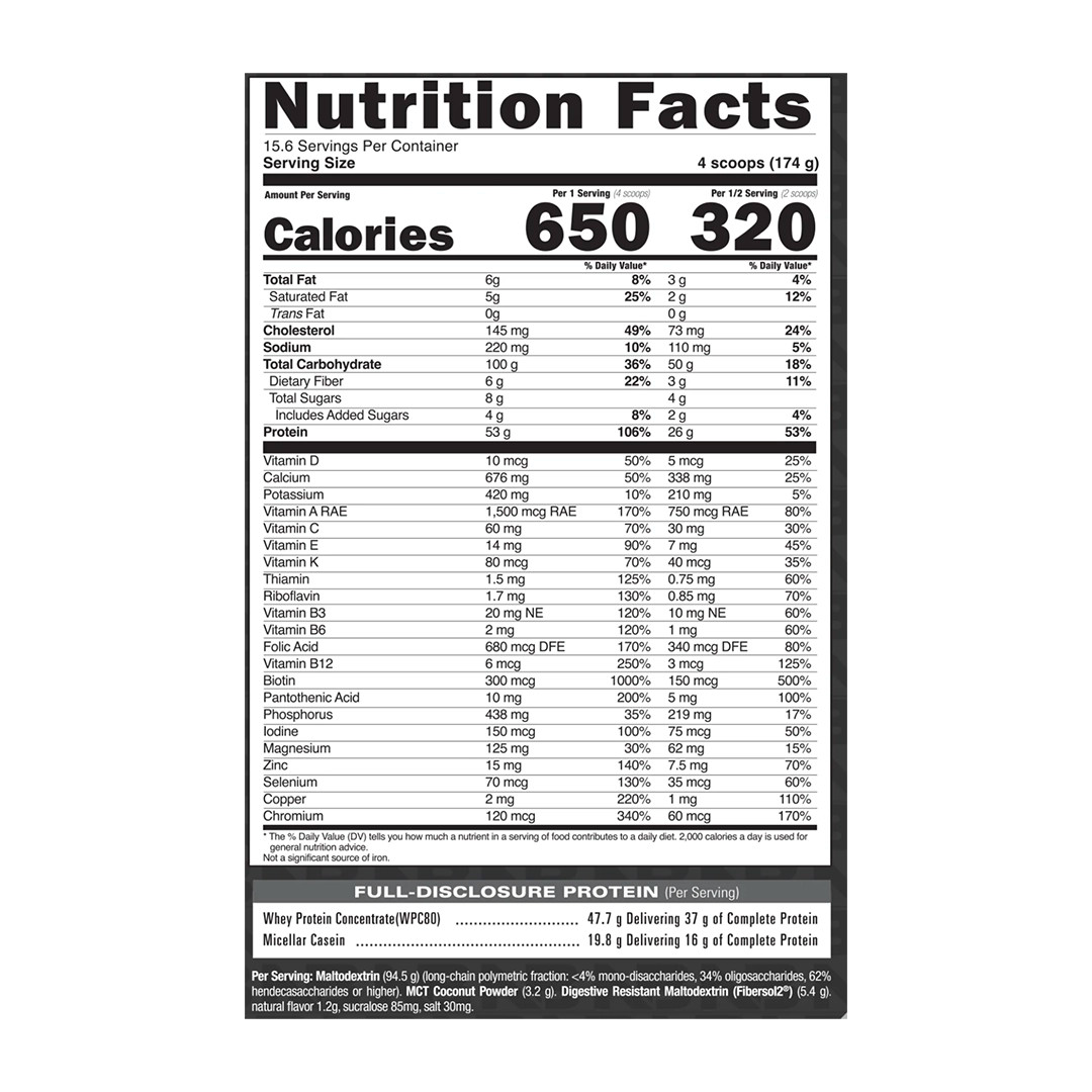 NutraBio Extreme Mass – High-Calorie Protein Gainer for Muscle & Strength – 6 LB