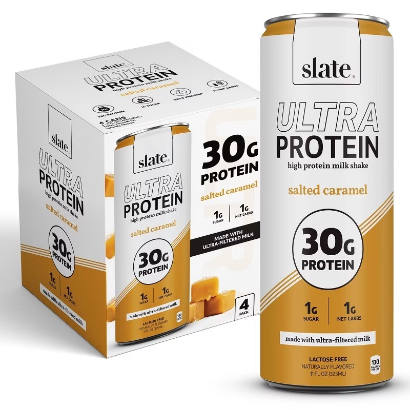 Salted Caramel Ultra 30g Protein Shake Cans – 11 fl oz/4pk: Nutritional Drink,