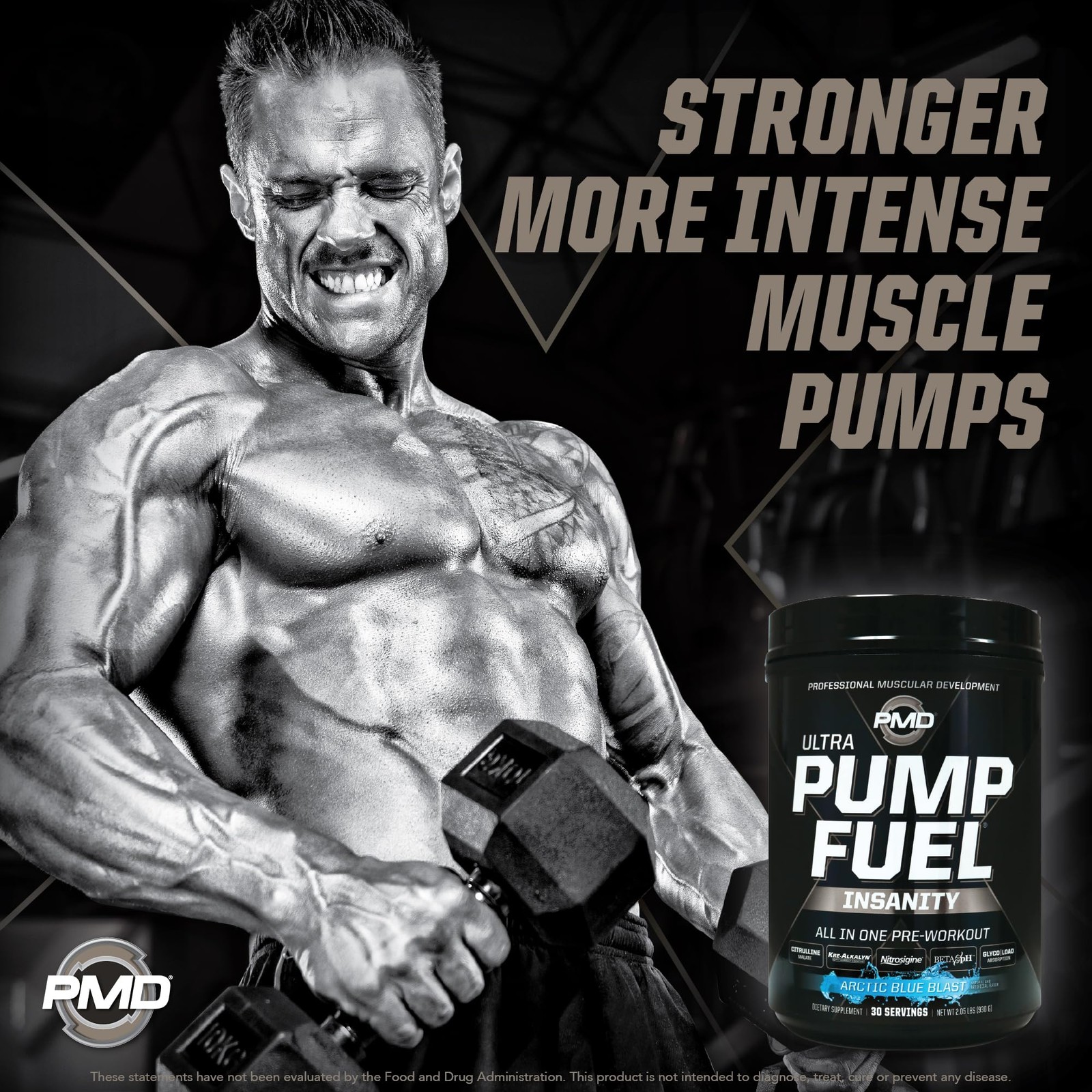 PMD Sports Pump Fuel Ultra 2.05 Pound (Pack of 1), Arctic Blue Blast
