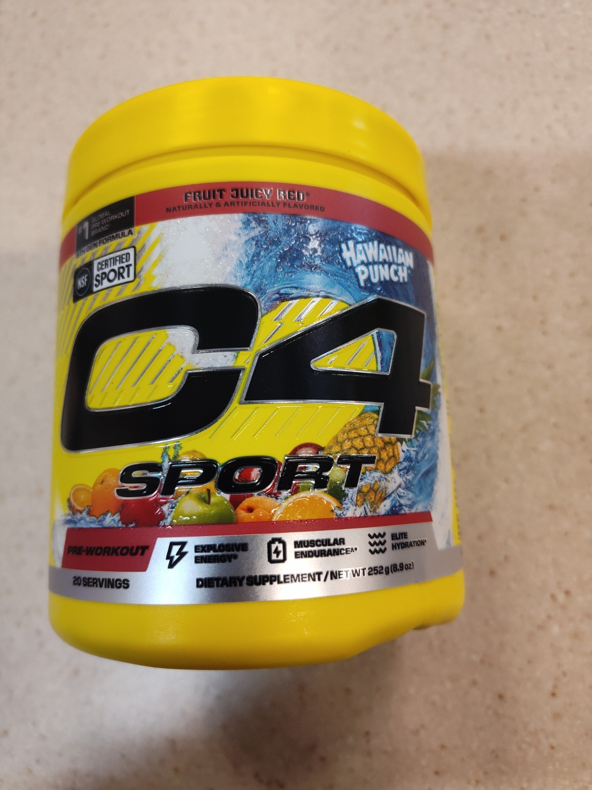 C4 Sport Pre Workout Powder Hawaiian Punch, 20 Servings Exp 12/27
