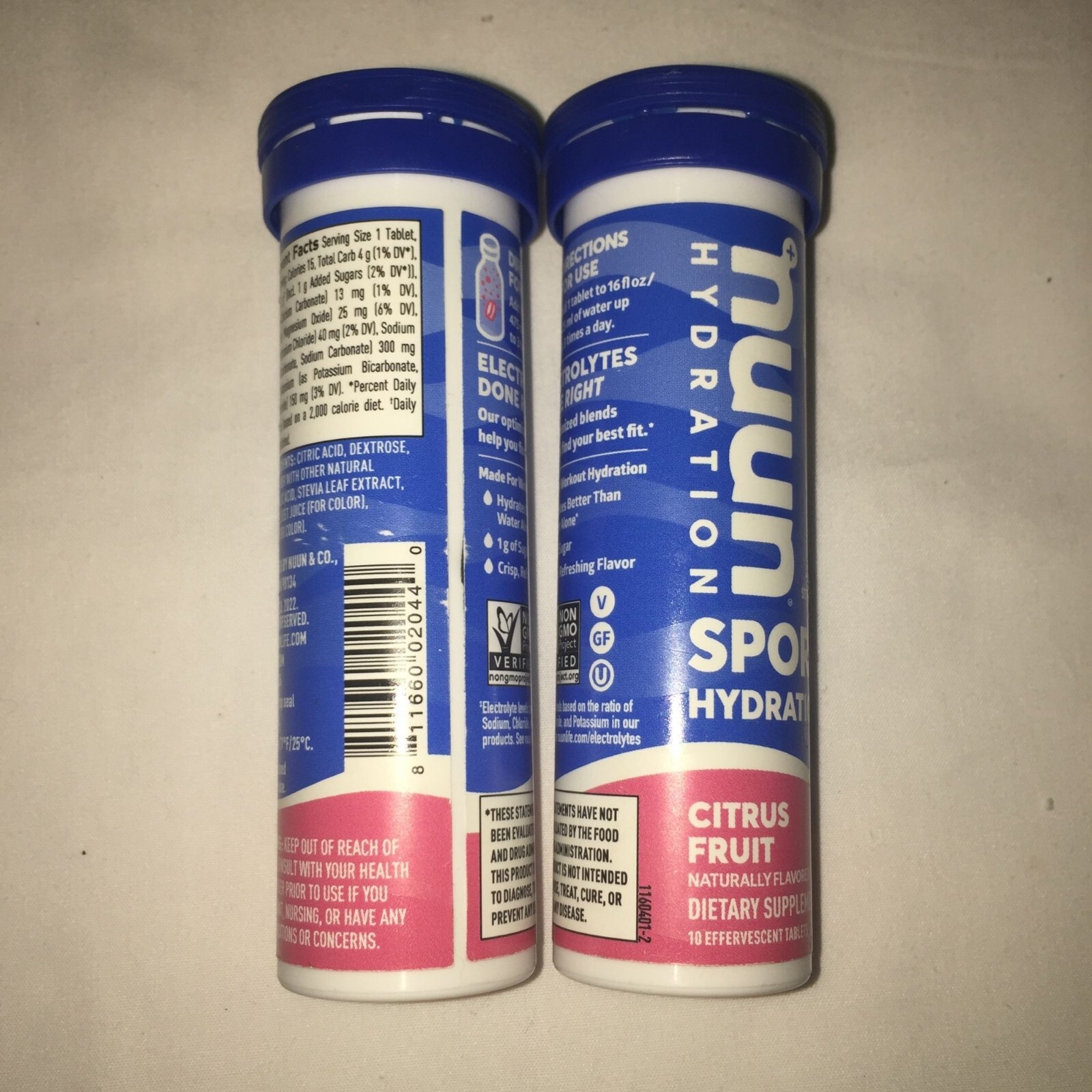 Nuun Sport Hydration Tablets – Citrus Fruit, Fruit Punch & Lemon Lime Flavors –