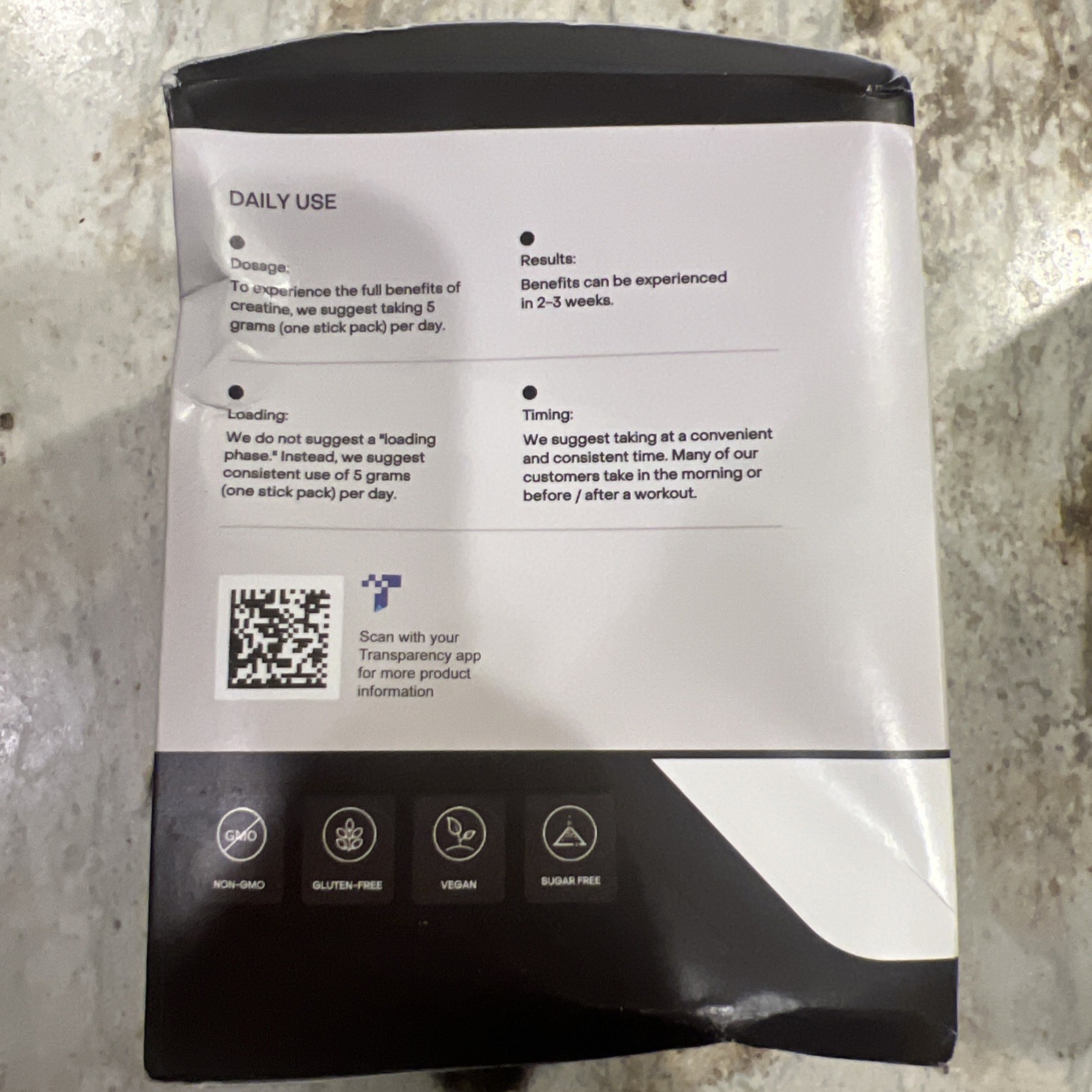 Create Creatine Monohydrate Powder Unflavored 30ct On-The-Go Stick Packs 08/2027