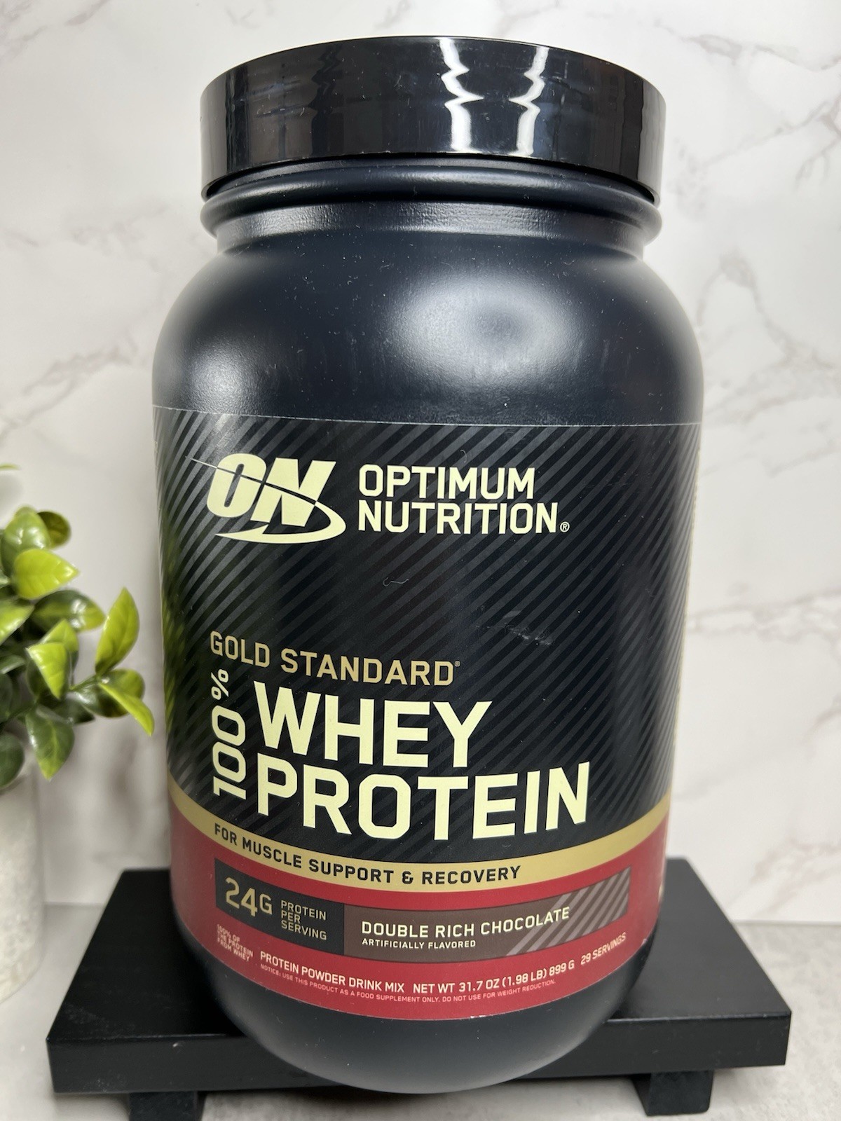 Optimum Nutrition Whey Protein Double Rich Chocolate 31.7oz Exp 09/27