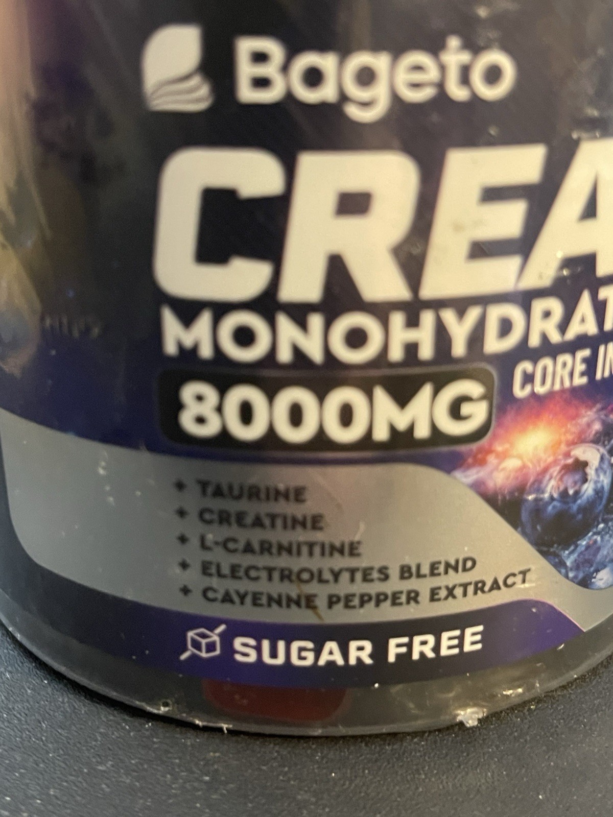 Bageto Creatine Monohydrate Gummies 8000mg 120ct Complex BlackRedRaspberry 08/27
