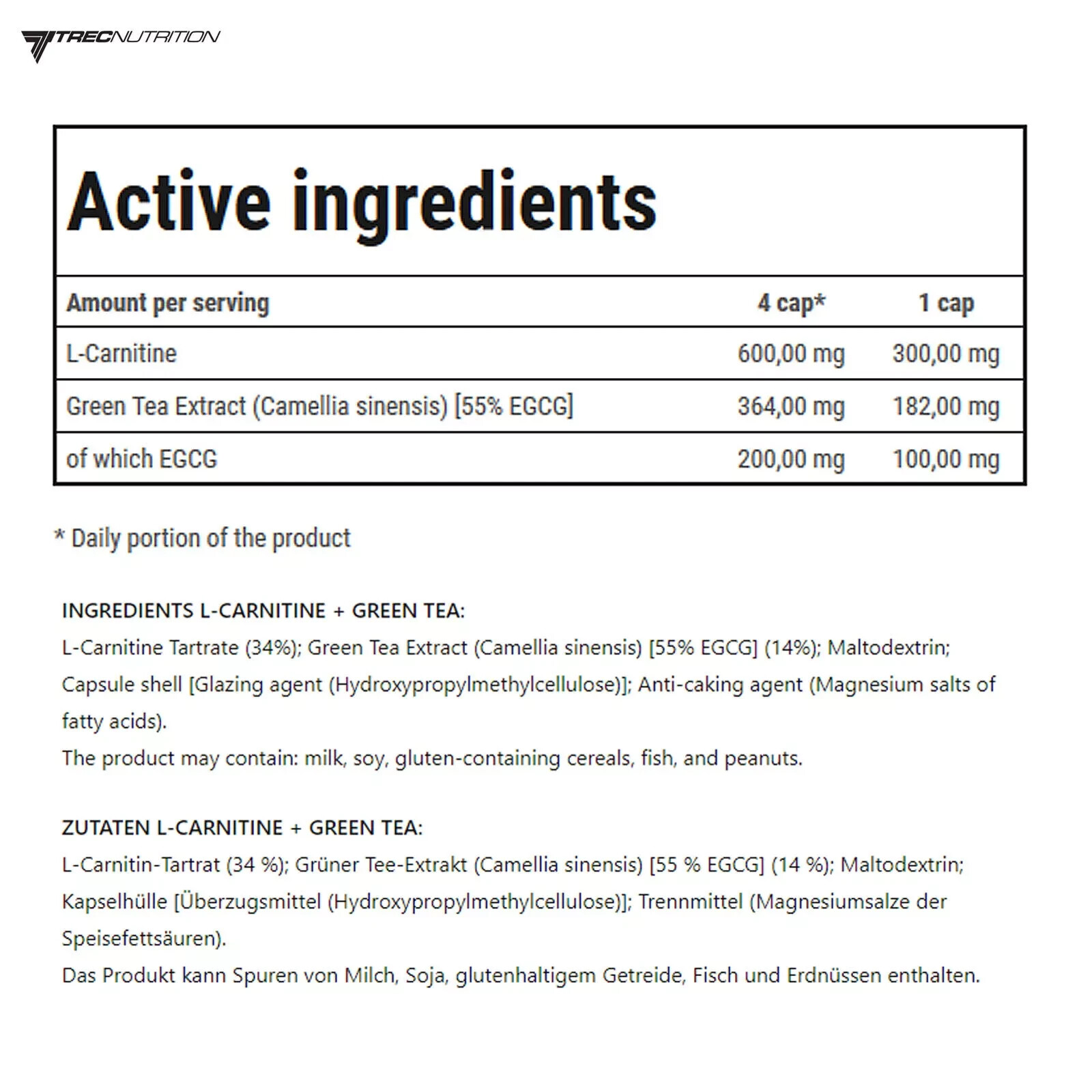 CLENBUREXIN 90Caps + L-CARNITINE GREEN TEA 90Caps – Thermogenic Fat Burner Pills