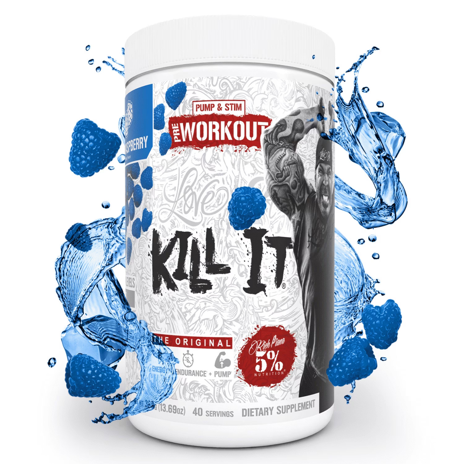 Rich Piana Kill It Pre-Workout Powder Supplement with Creatine & Caffeine for Pu