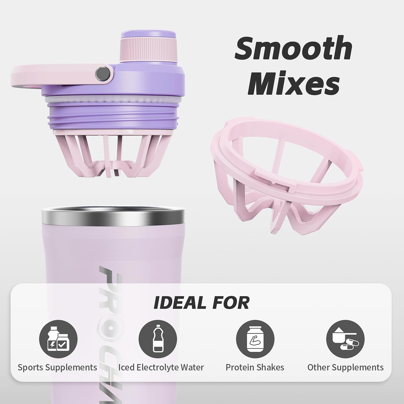Prochain Insulated Stainless Steel Shaker Bottle Metal Shaker Cup For Protein