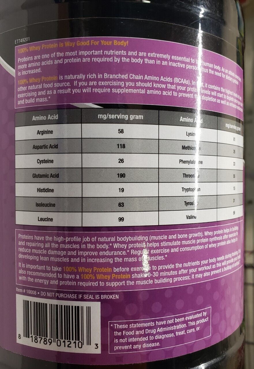 F3 NUTRITION – 100% Whey Protein – VANILLA – 2 lbs – Lean Muscle – Exp 5/2024