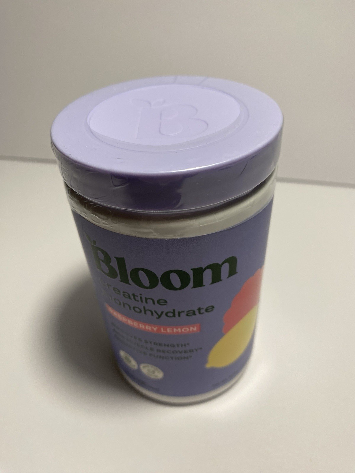 Bloom Nutrition Creatine Monohydrate Powder, Raspberry Lemon Flavor, 40 Servings