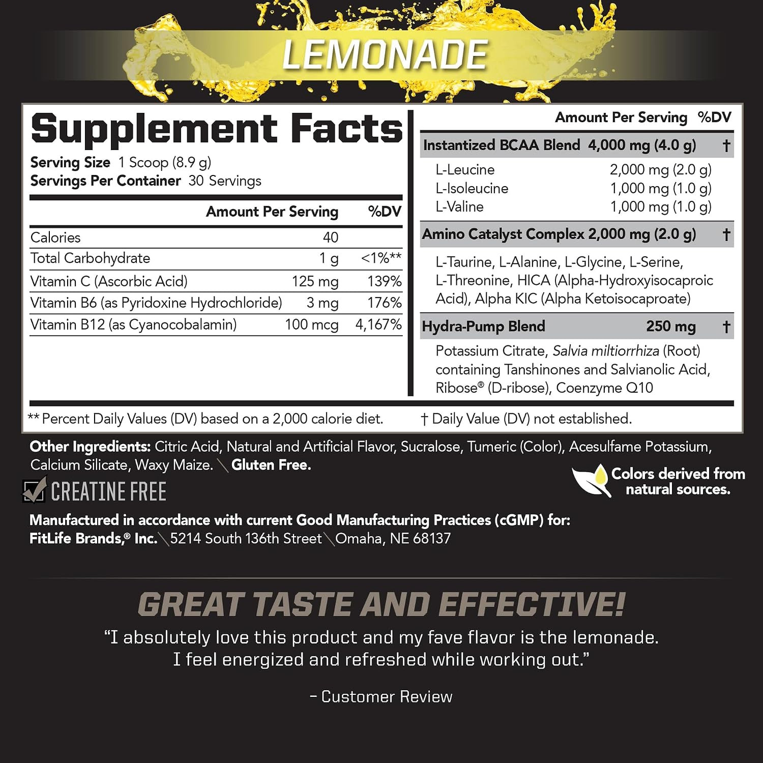 Sports BCAA Stim-Free Amino Acids – Better Workout Performance, Enhanced Recover