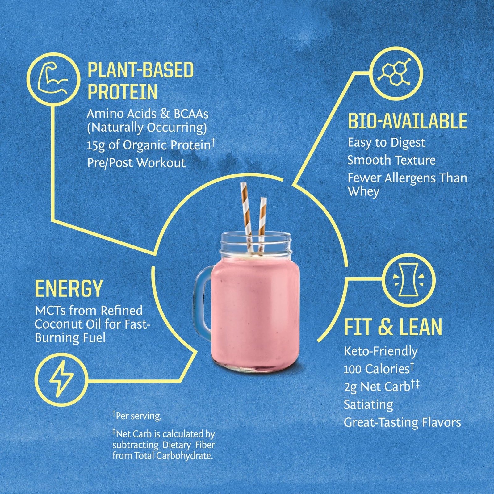 Vegan Organic Protein Powder Plant-Based Berry 30 Servings | Warrior Blend