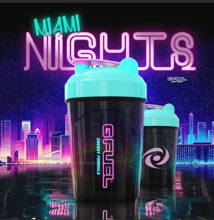 G Fuel Miami Nights Shaker Cup 16 oz Rare Brand New Gamma G Fuel NEVER USED New