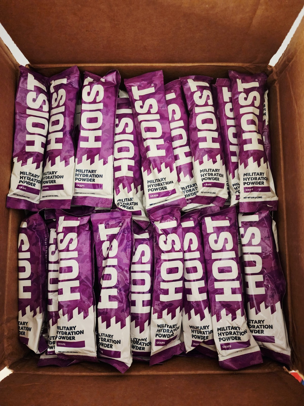 Hoist Military Hydration Electrolyte Powder Sticks 12, 24, 36, 48, or 100 pack
