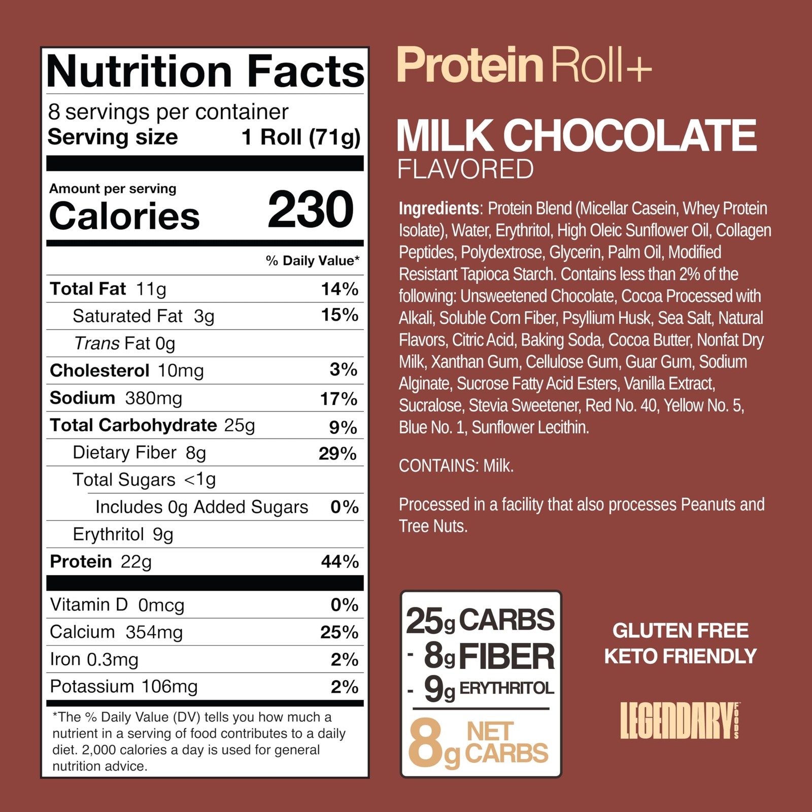 Legendary Foods Cinnamon Roll Protein Bars – 22g Protein, Gluten-Free, Low Carb
