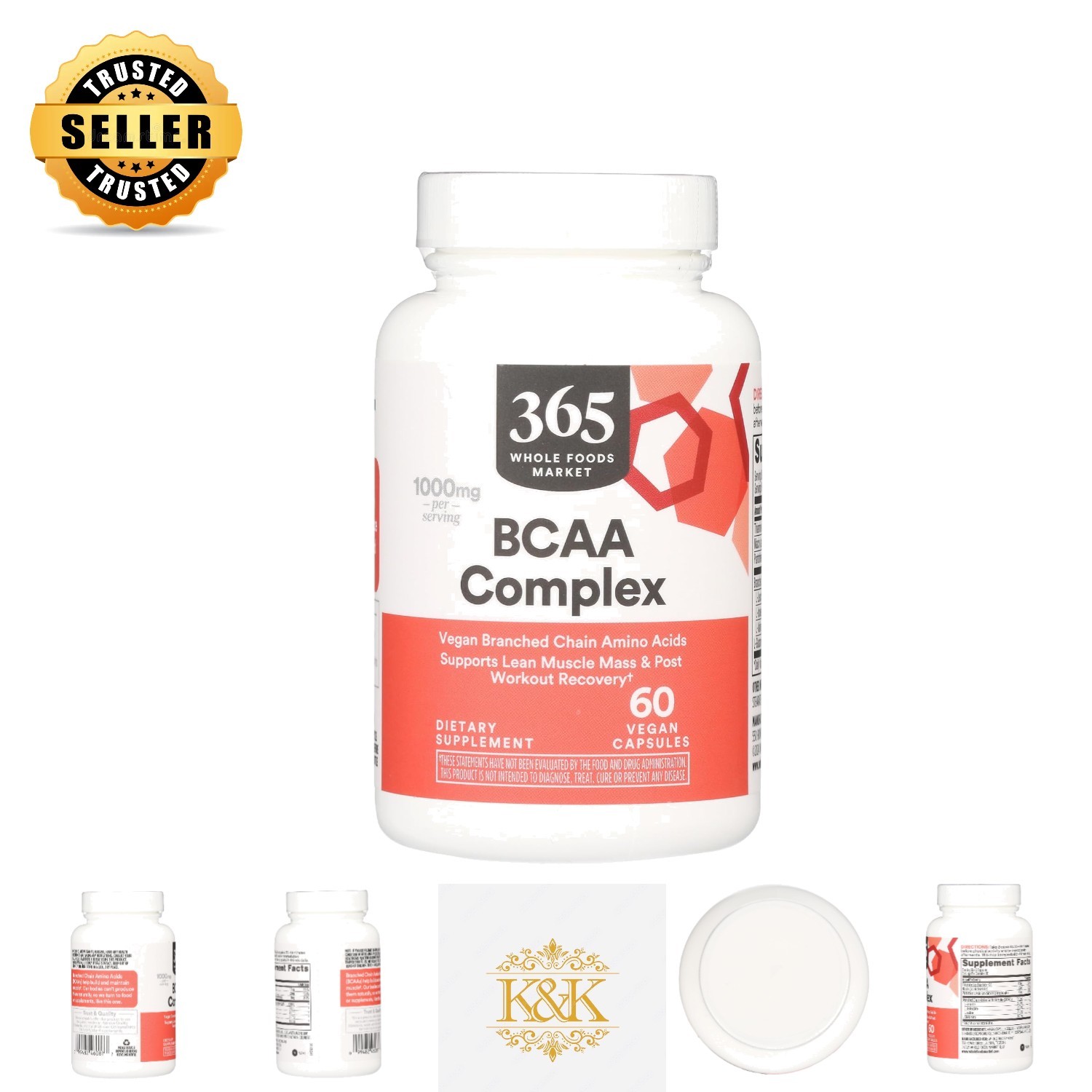 60 Capsules of BCAA Complex – Elevate Your Workout Recovery Naturally
